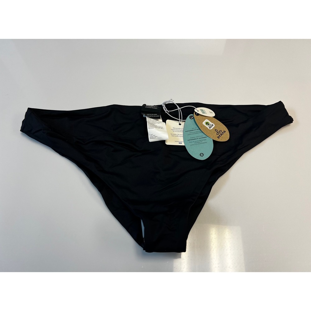 Prana Gemma‎ Reversible Bikini Bottom Black XL UPF 50+ Swimsuit Sustainable NWT